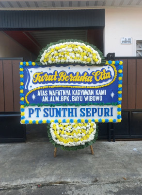Papan Bunga Duka di Ilir Timur Tiga